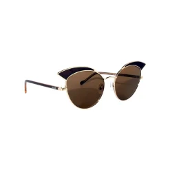 No Logo Eyewear - NOL17002 Sun - Transparent Dark Brown and Glossy Gold - Sunglasses - Avvenice
