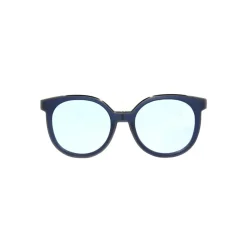 No Logo Eyewear - NOL30151 Sun - Blue Semi Transparent Opaque and Polished Rifle Barrel - Sunglasses - Avvenice