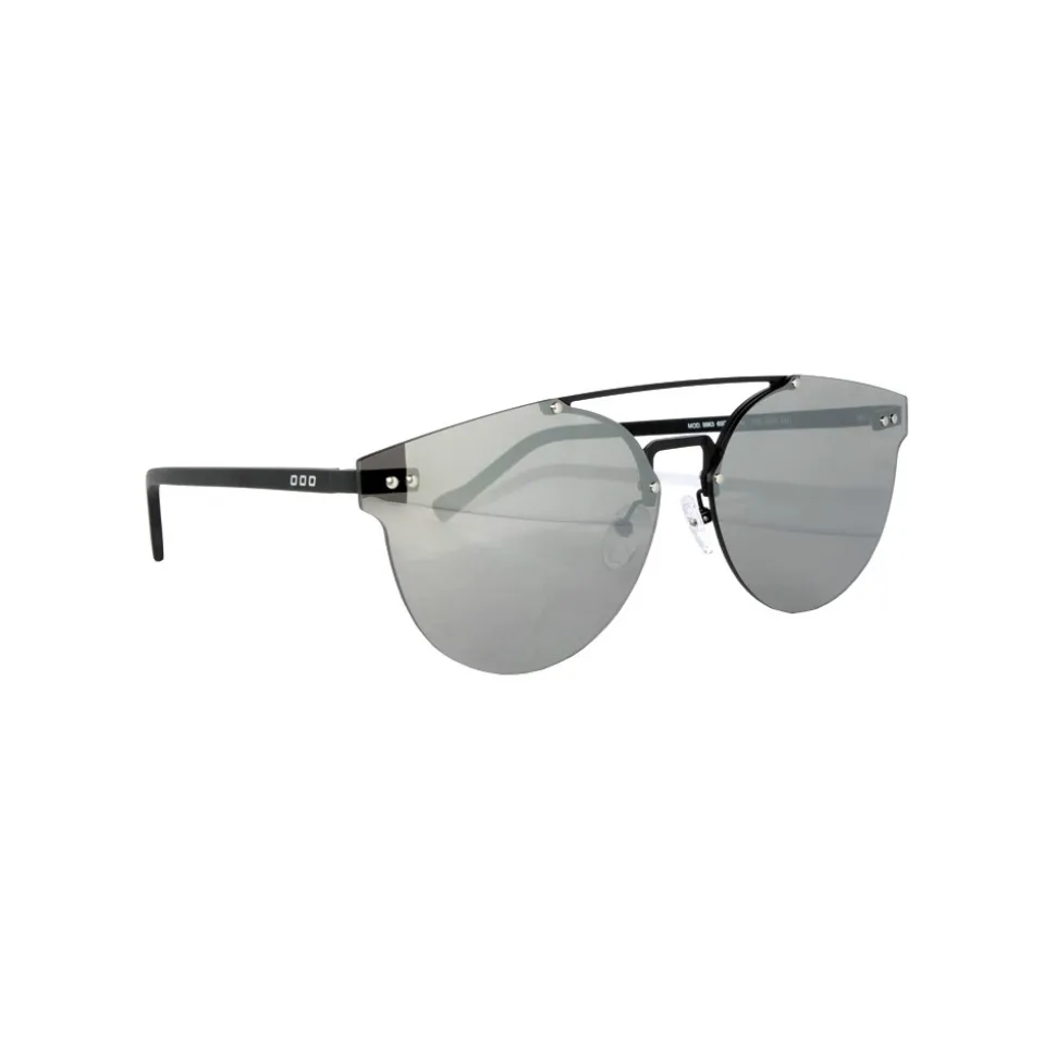 No Logo Eyewear - NOL09963 Sun - Black and Silver - Sunglasses - Avvenice