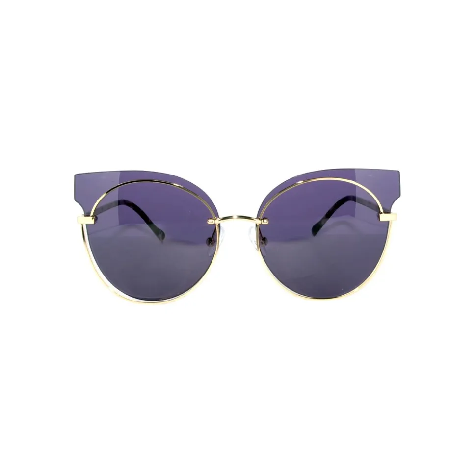 No Logo Eyewear - NOL09999 Sun - Glossy Havana and Gold - Sunglasses - Avvenice