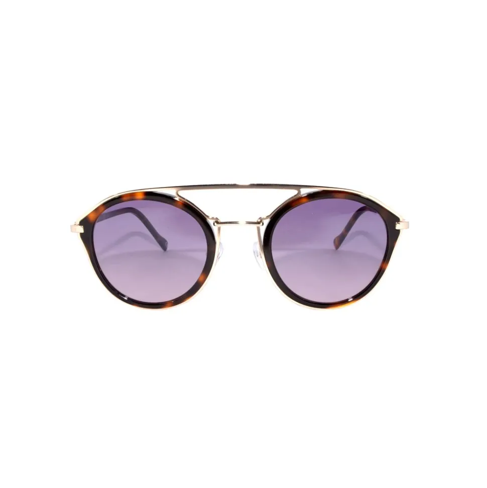 No Logo Eyewear - NOL09953 Sun - Havana and Gold - Sunglasses - Sharon Fonseca Official - Avvenice