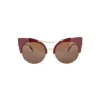 No Logo Eyewear - NOL30093 Sun - Shiny Gold and Bordeaux - Sunglasses - Avvenice
