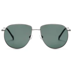 No Logo Eyewear - NOL19031 Sun - Dark Green and Silver -  Sunglasses - Avvenice
