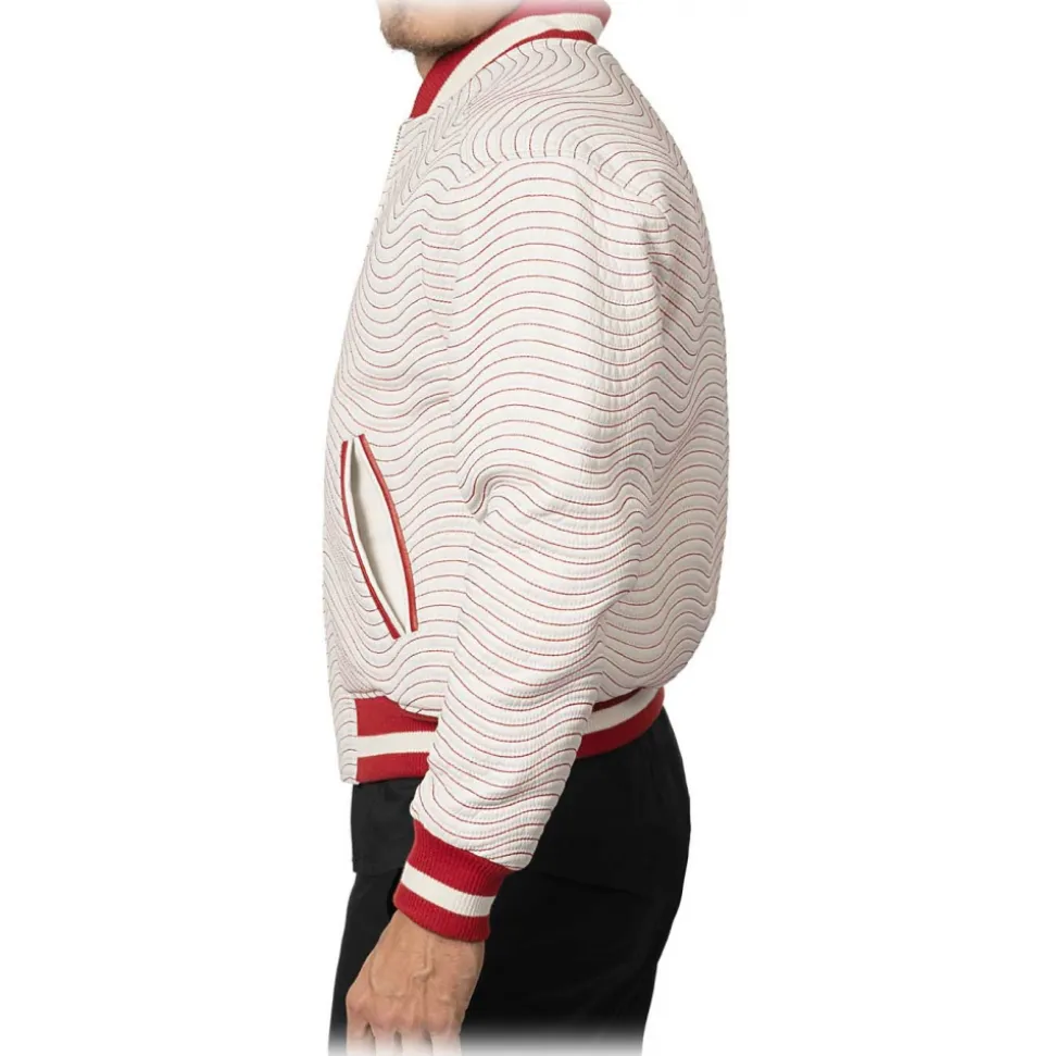 Noblesse Oblige - Monte-Carlo - MCW - Red White - Coat - Jacket - Luxury Exclusive Collection - Avvenice