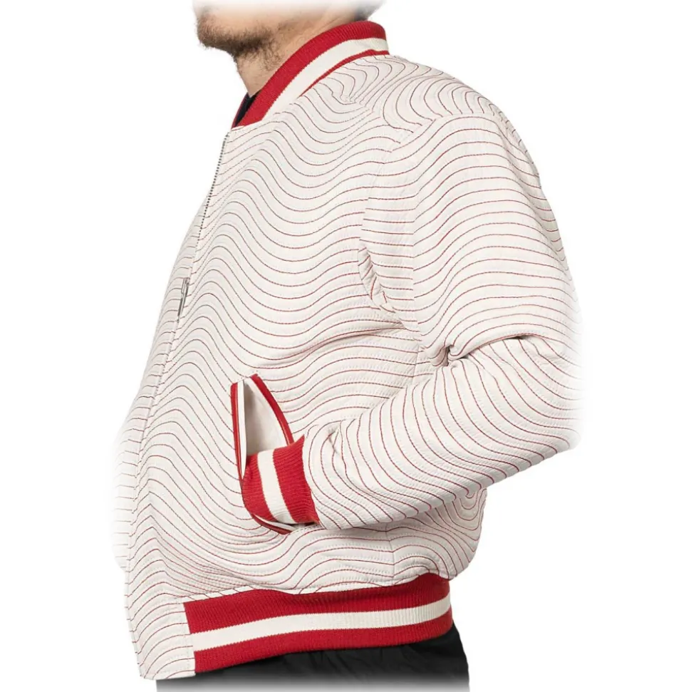 Noblesse Oblige - Monte-Carlo - MCW - Red White - Coat - Jacket - Luxury Exclusive Collection - Avvenice