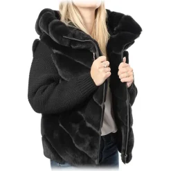 Noblesse Oblige - Monte-Carlo - Q27 - Black - Coat - Jacket - Luxury Exclusive Collection - Avvenice