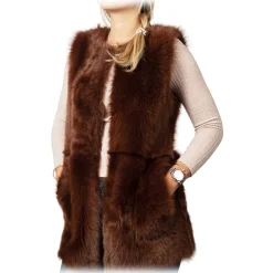 Noblesse Oblige - Monte-Carlo - Delia - Rust - Vest - Coat - Jacket - Luxury Exclusive Collection - Avvenice