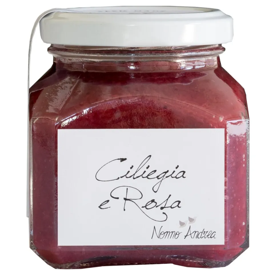Nonno Andrea - Cherries and Rose Sweet Compote - Sweet Compotes Organic - Avvenice