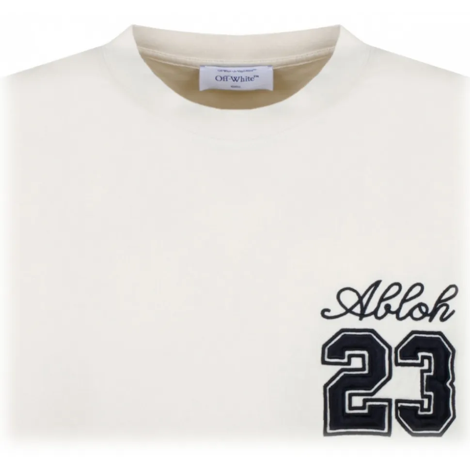 Off-White - 23 Skate T-Shirt - Light Beige - Exclusive Luxury Collection - Avvenice