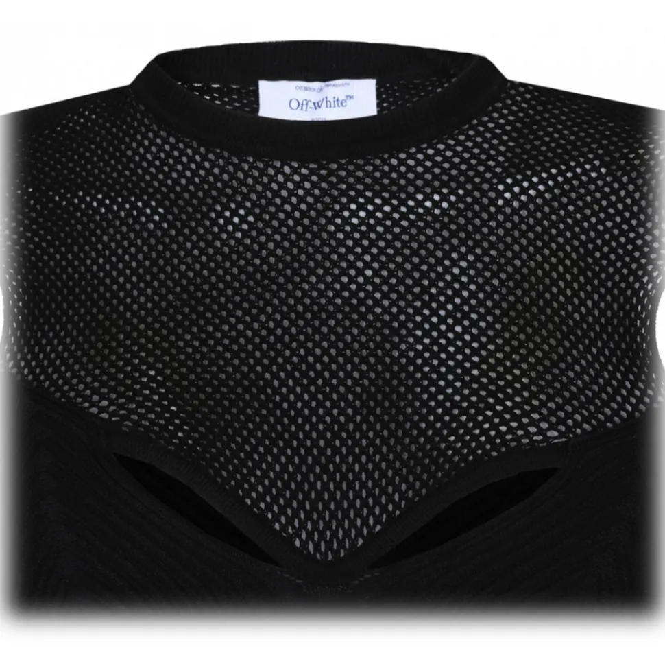 Off-White - Arrow Fishnet Top - Exclusive Luxury Collection - Avvenice