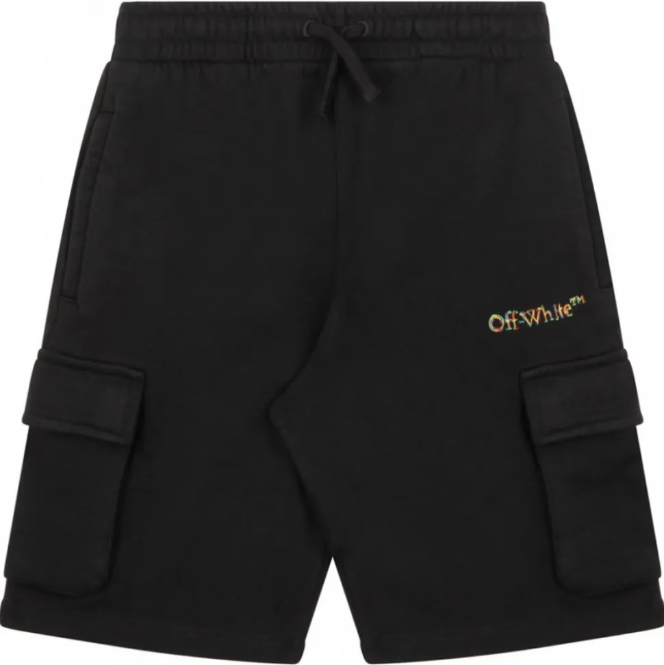 Off-White - Black and Multicolour Track Shorts - Exclusive Luxury Collection - Avvenice