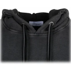 Off-White - Black and Multicolour Cotton Digit Bacchus Hoodie - Exclusive Luxury Collection - Avvenice