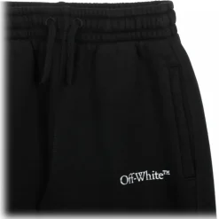 Off-White - Black and White Cotton Track Pants - Exclusive Luxury Collection - Avvenice