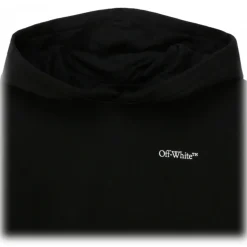 Off-White - Black and White Cotton Logo Print Hoodie - Exclusive Luxury Collection - Avvenice