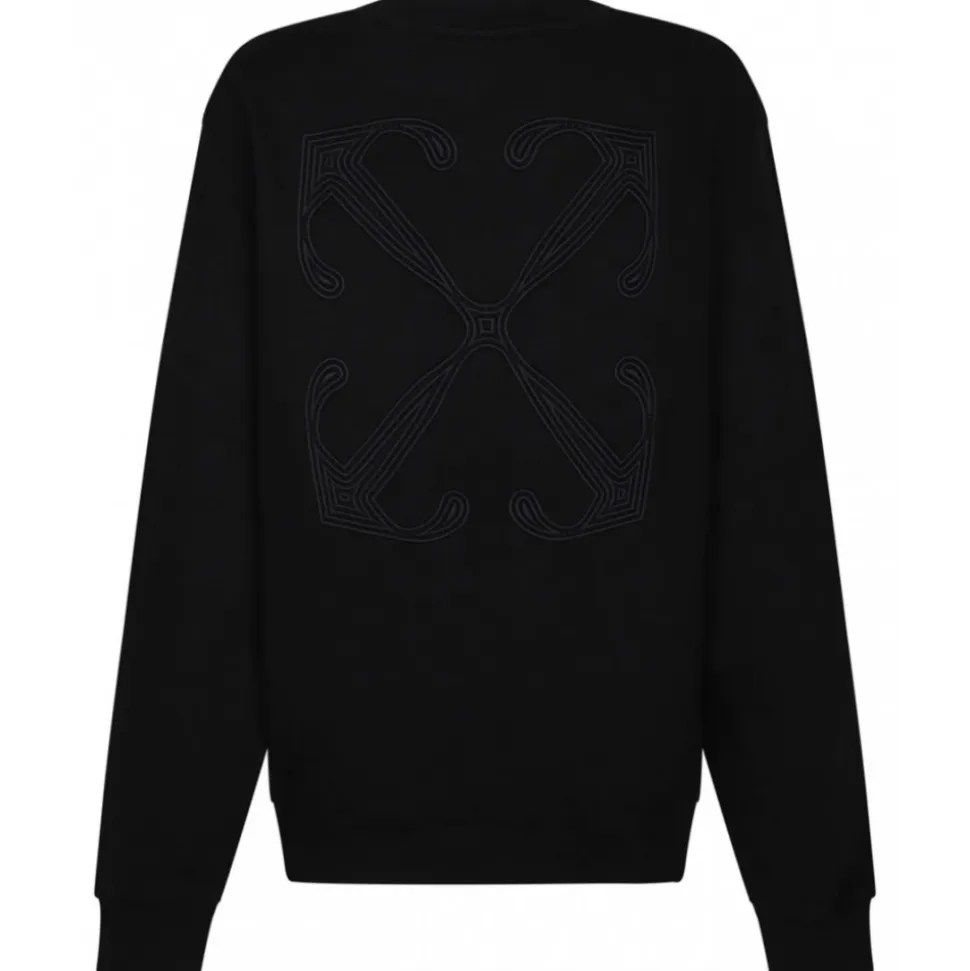 Off-White - Black Arrows Embroidered Sweatshirt - Exclusive Luxury Collection - Avvenice