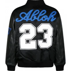 Off-White - Black Baseball Over Varsity Jacket - Exclusive Luxury Collection - Avvenice
