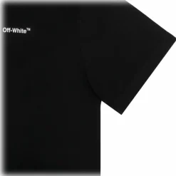 Off-White - Black Cotton Logo Print T-Shirt - Exclusive Luxury Collection - Avvenice