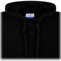 Off-White - Black 3D Diag Knit Hoodie - Exclusive Luxury Collection - Avvenice