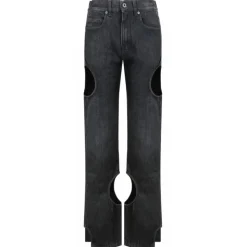 Off-White - Black Meteor Jeans - Exclusive Luxury Collection - Avvenice