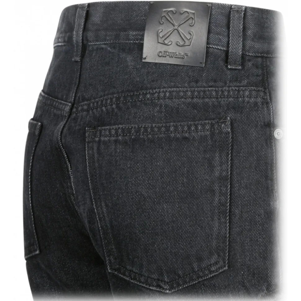 Off-White - Black Meteor Jeans - Exclusive Luxury Collection - Avvenice