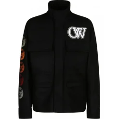 Off-White - Black Phase Varsity Jacket - Exclusive Luxury Collection - Avvenice