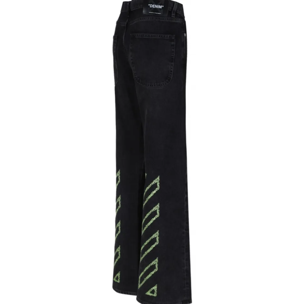 Off-White - Black Printed Jeans - Exclusive Luxury Collection - Avvenice
