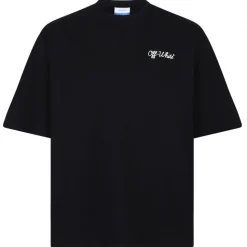 Off-White - Black Script T-Shirt - Exclusive Luxury Collection - Avvenice