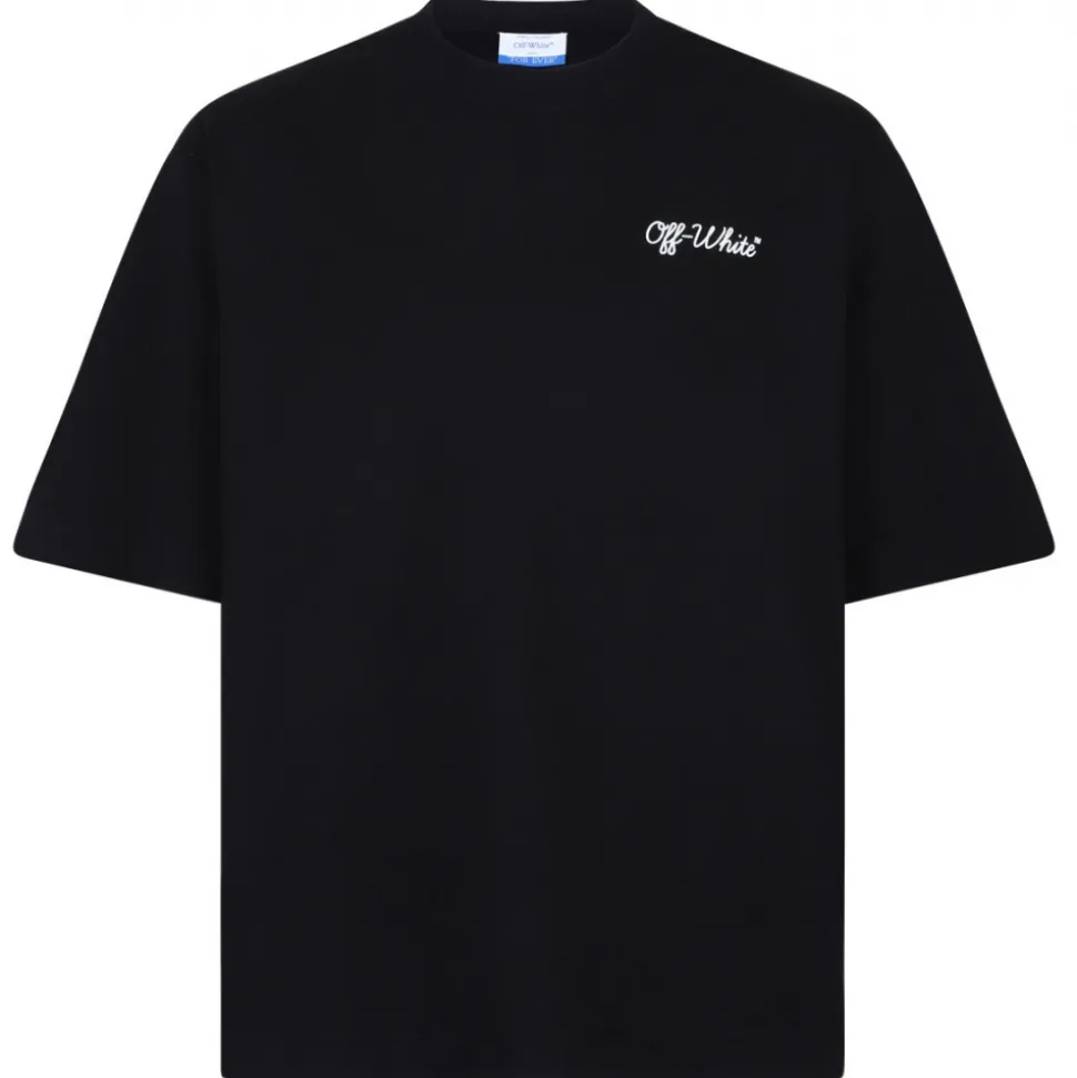 Off-White - Black Script T-Shirt - Exclusive Luxury Collection - Avvenice