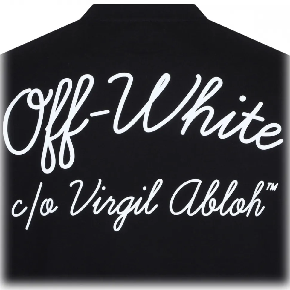 Off-White - Black Script T-Shirt - Exclusive Luxury Collection - Avvenice