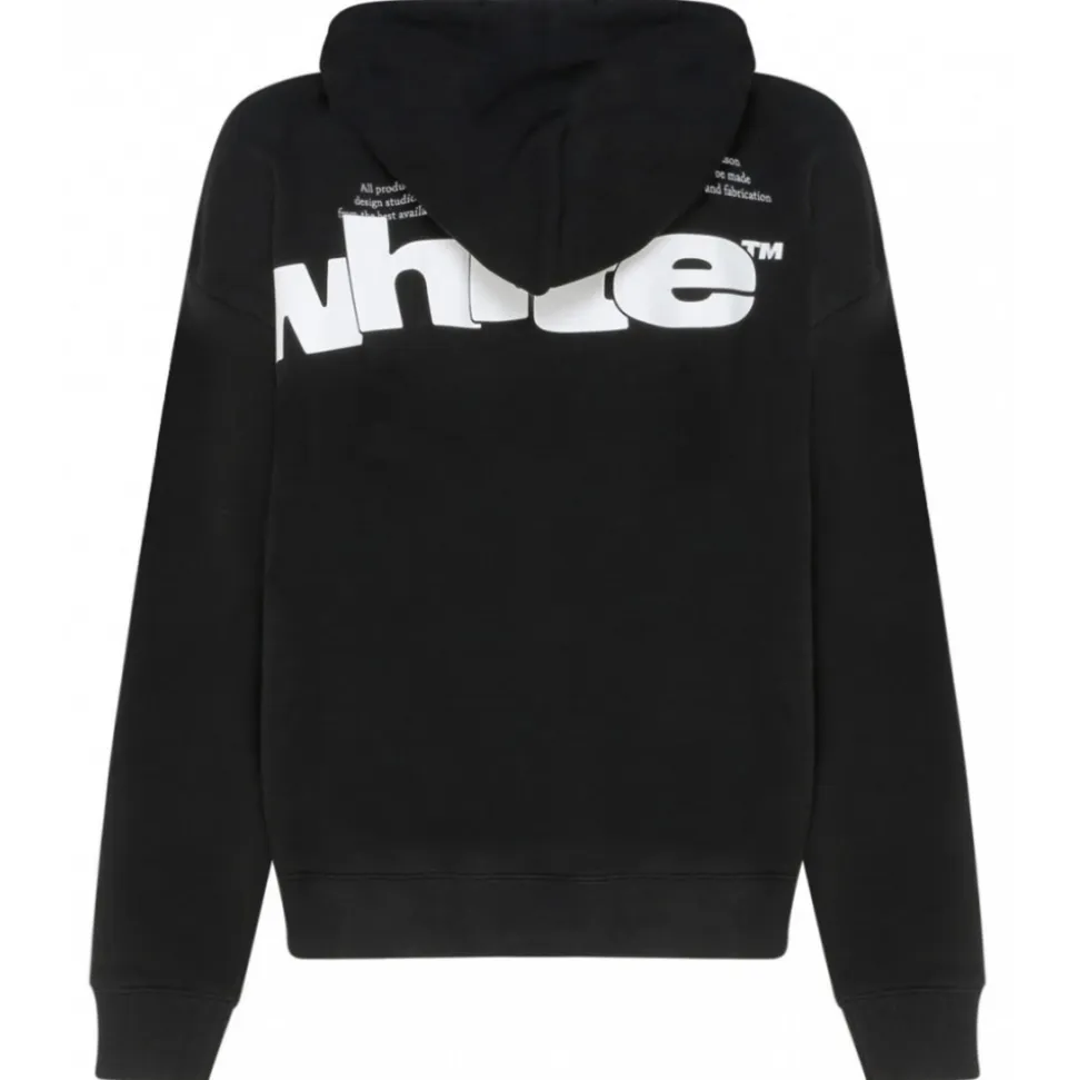 Off-White - Black Shared Logo Hoodie - Exclusive Luxury Collection - Avvenice