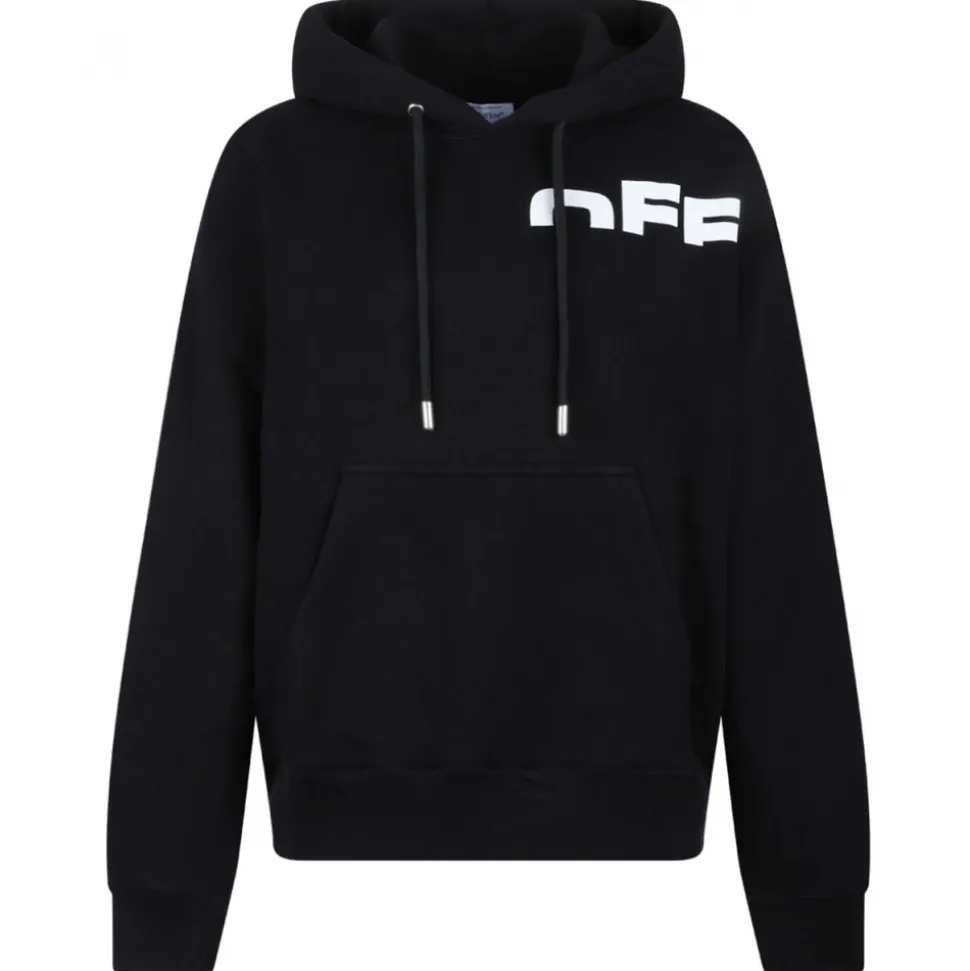 Off-White - Black Shared Logo Hoodie - Exclusive Luxury Collection - Avvenice
