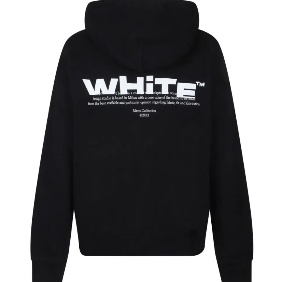 Off-White - Black Shared Logo Hoodie - Exclusive Luxury Collection - Avvenice