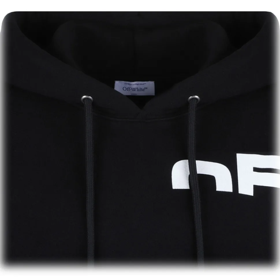 Off-White - Black Shared Logo Hoodie - Exclusive Luxury Collection - Avvenice
