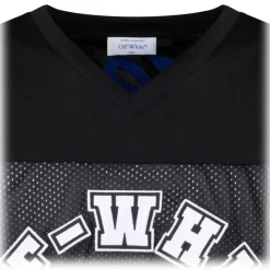 Off-White - Black, White and Royal Blue T-Shirt - Exclusive Luxury Collection - Avvenice
