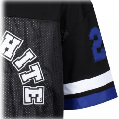 Off-White - Black, White and Royal Blue T-Shirt - Exclusive Luxury Collection - Avvenice