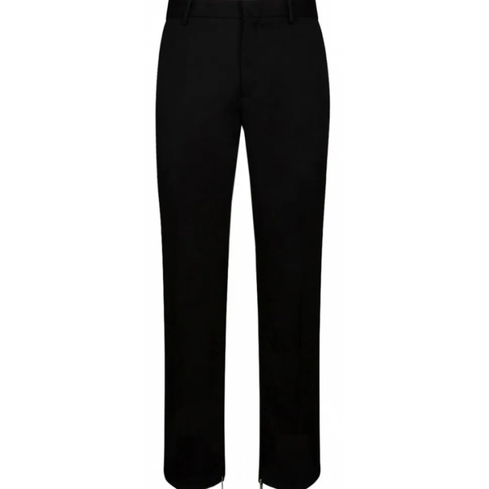 Off-White - Black Wool Trousers - Exclusive Luxury Collection - Avvenice
