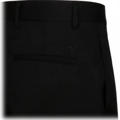 Off-White - Black Wool Trousers - Exclusive Luxury Collection - Avvenice
