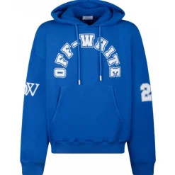 Off-White - Blue Football Print Hoodie - Exclusive Luxury Collection - Avvenice