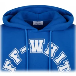Off-White - Blue Football Print Hoodie - Exclusive Luxury Collection - Avvenice