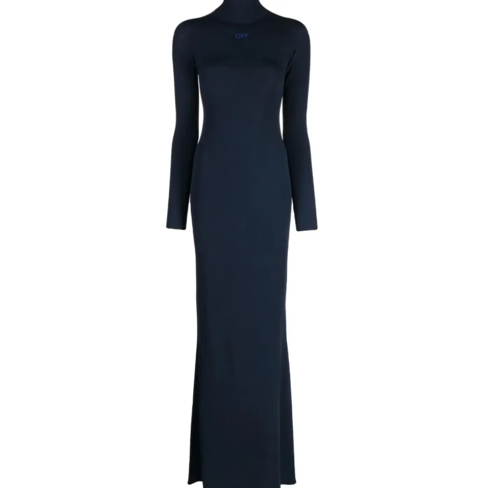 Off-White - Cobalt Blue Slick Long Dress - Exclusive Luxury Collection - Avvenice