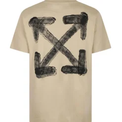 Off-White - Creme Brulee Spray Arrow T-Shirt - Exclusive Luxury Collection - Avvenice
