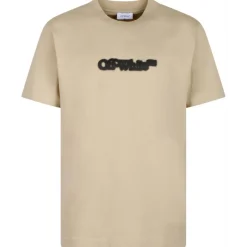 Off-White - Creme Brulee Spray Arrow T-Shirt - Exclusive Luxury Collection - Avvenice