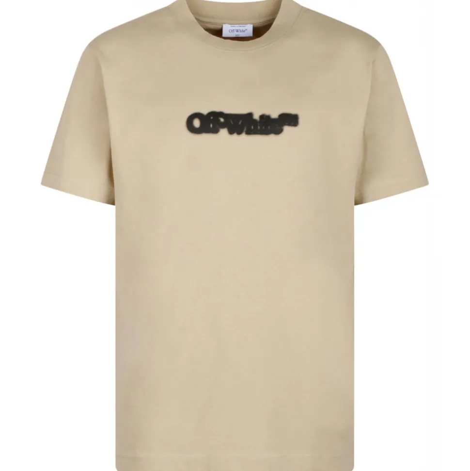 Off-White - Creme Brulee Spray Arrow T-Shirt - Exclusive Luxury Collection - Avvenice