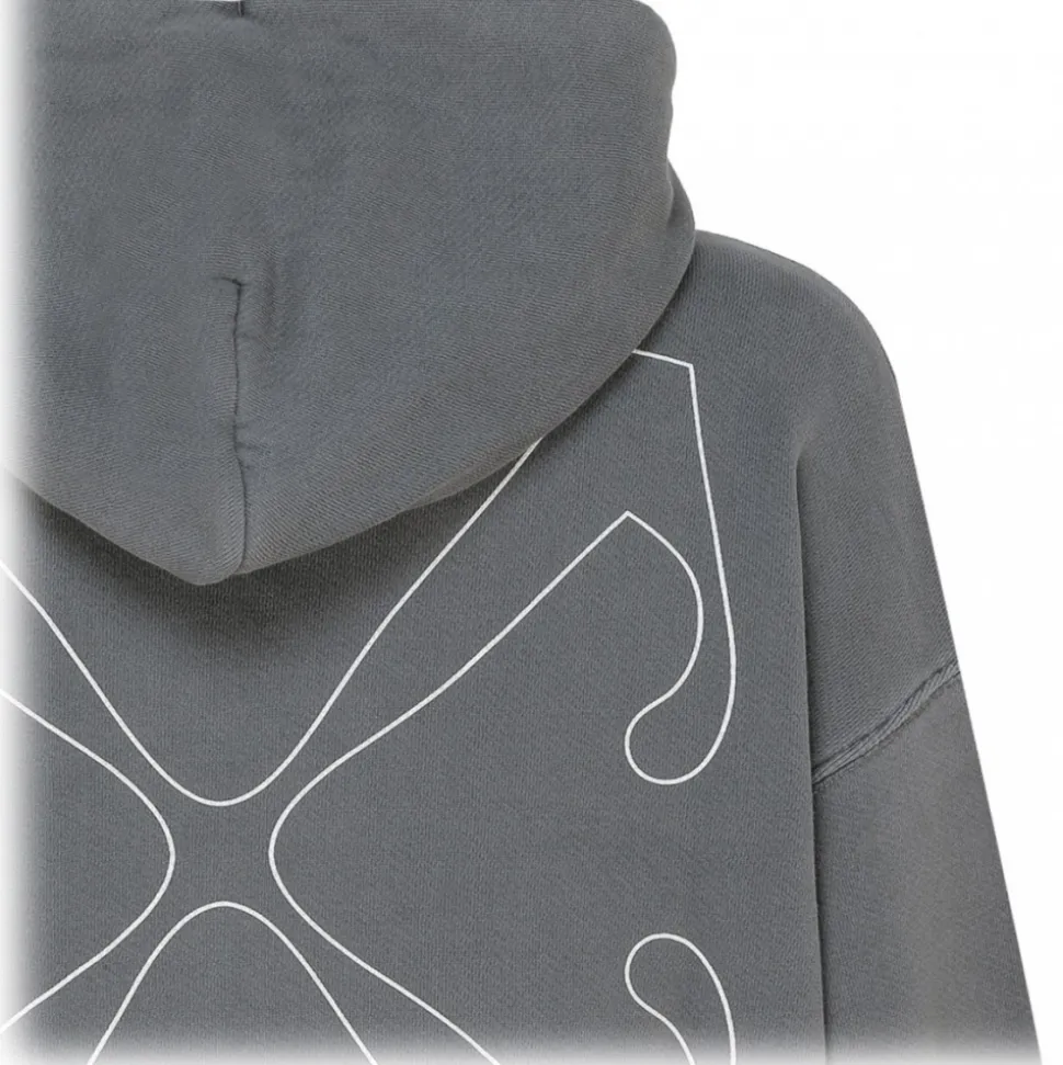 Off-White - Grey Arrows Hoodie - Exclusive Luxury Collection - Avvenice