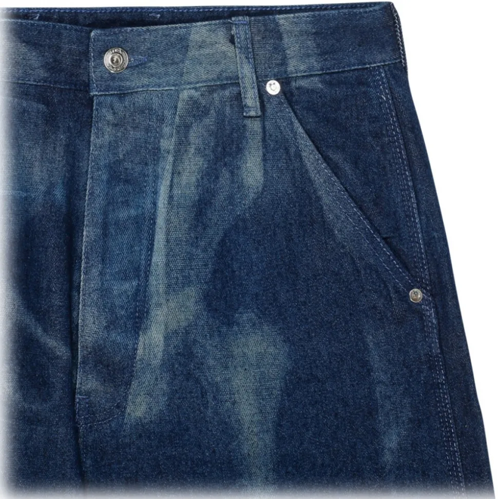 Off-White - Indigo Blue Cotton Skeleton Print Jeans - Exclusive Luxury Collection - Avvenice