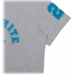 Off-White - Melange Grey and Blue T-Shirt - Exclusive Luxury Collection - Avvenice