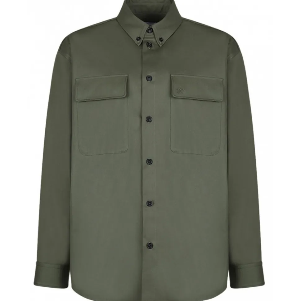 Off-White - Military Green Shirt Jacket - Exclusive Luxury Collection - Avvenice