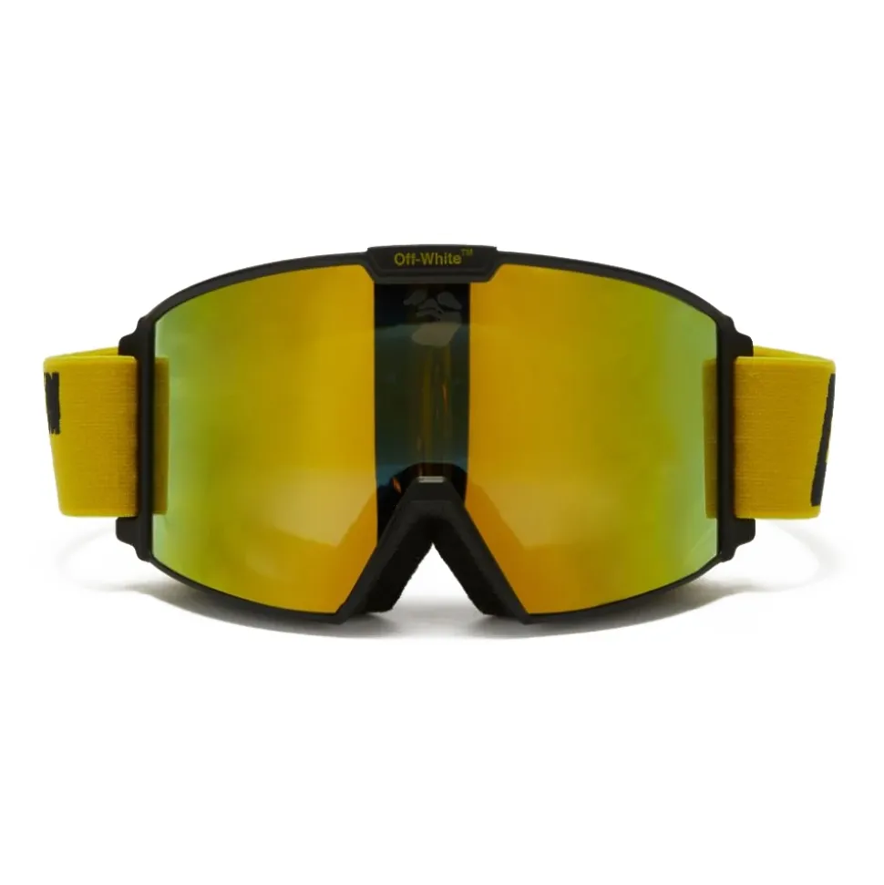 Off-White - Mirrored Logo Print Ski Goggles - Yellow - Sunglasses - Luxury - Off-White Eyewear - Avvenice