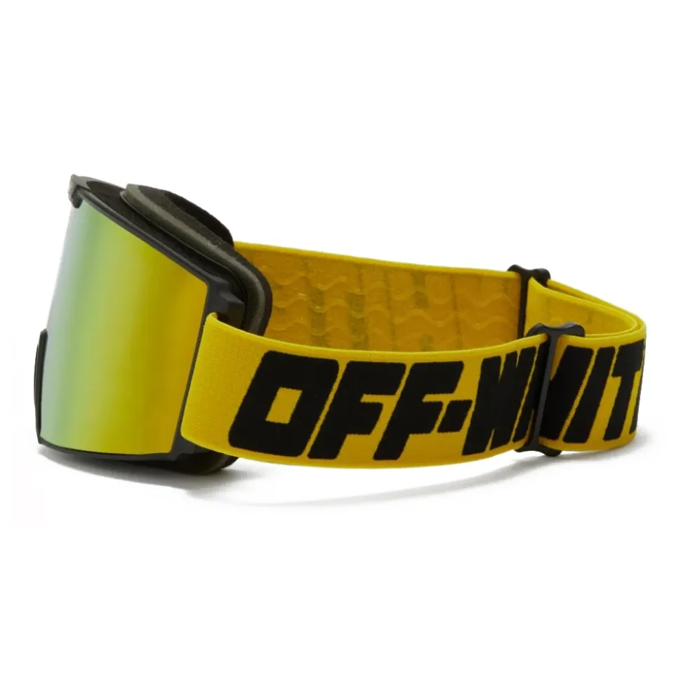 Off-White - Mirrored Logo Print Ski Goggles - Yellow - Sunglasses - Luxury - Off-White Eyewear - Avvenice