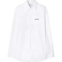 Off-White - White Collee Oversize Shirt - Exclusive Luxury Collection - Avvenice